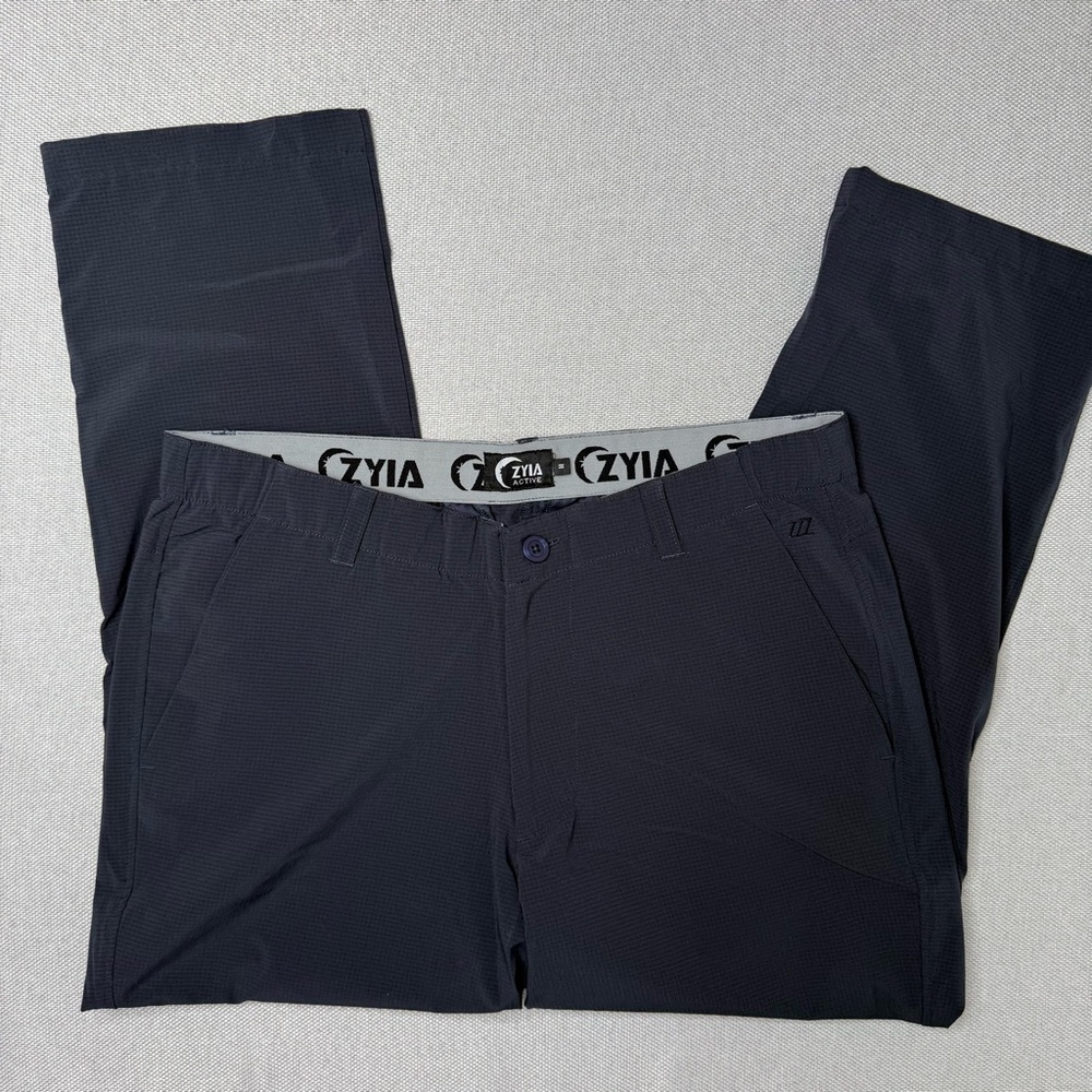 Zyia‎ Active Men’s Navy Blue Pants Comfort Waistband Size Medium - Picture 1 of 7